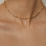 PEARL DETAILS BEADED NECKLACE