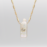 PEARL WHITE TOPAZ DETAIL PENDANT