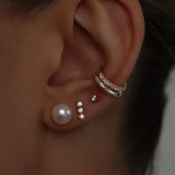 FRESHWATER PEARL STUD EARRING - SILVER