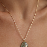 PREHNITE - SMOKY QUARTZ PENDANT