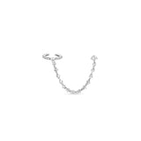 REGINA PAVE CHAIN STUD - SILVER