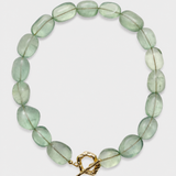 GREEN FLUORITE TOGGLE NECKLACE
