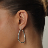 REBECCA HOOP EARRINGS - SILVER