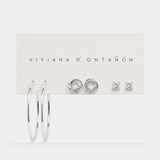 SILVER DAYS EARRING SET