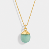 SEMIPRECIOUS DETAIL PENDANT - AMAZONITE