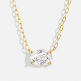 SOLITAIRE NECKLACE – OVAL