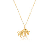 FACETED ZODIAC PENDANT - TAURUS
