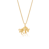 FACETED ZODIAC PENDANT - TAURUS