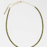 OLIVE GREEN CRYSTAL NECKLACE