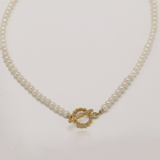 BEADED TOGGLE PEARL NECKLACE