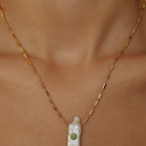 PEARL PERIDOT DETAIL PENDANT