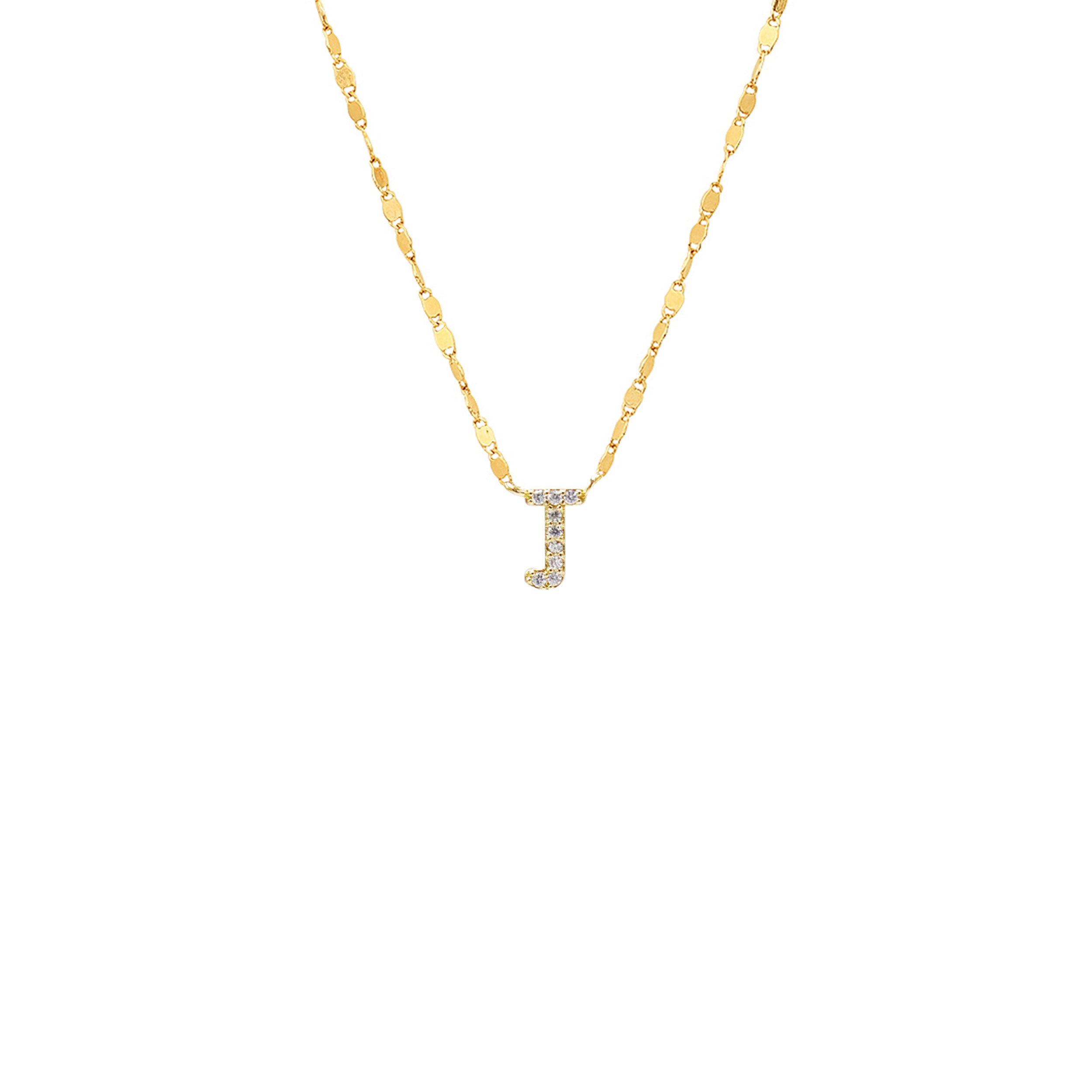 PAVE INITIAL CHAIN NECKLACE
