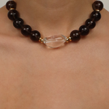 EL SILENCIO NECKLACE - SMOKY QUARTZ