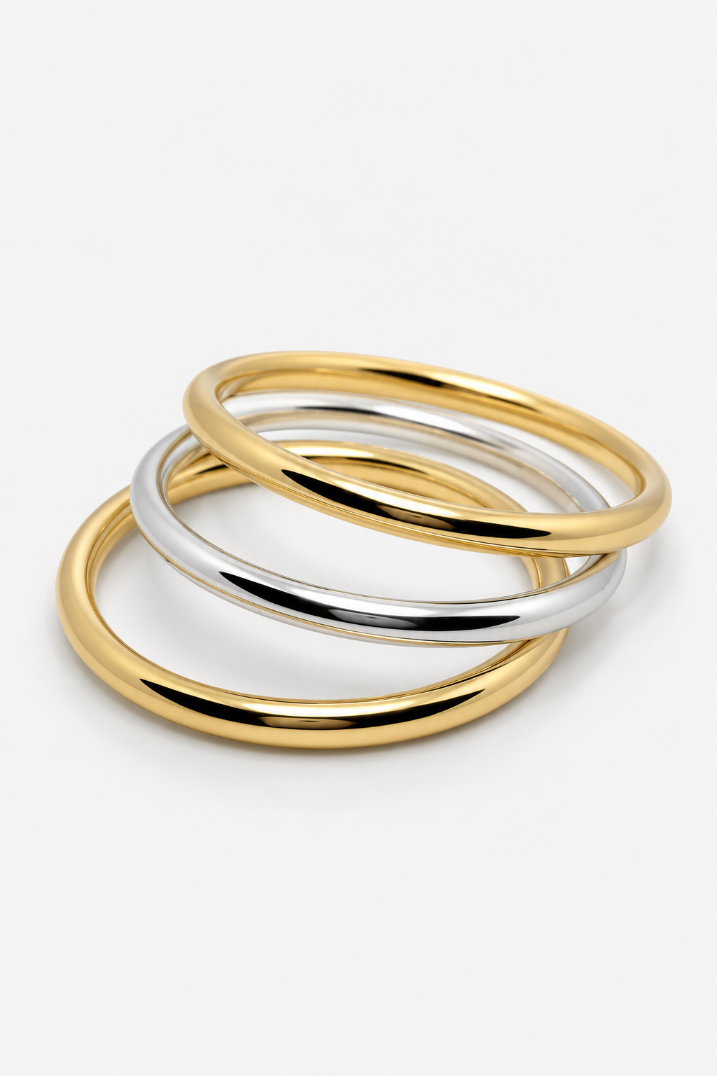 Mixed Metals Bangle Set
