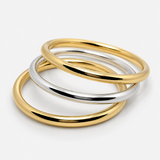 Mixed Metals Bangle Set