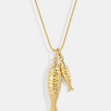 GOLDEN FISH PENDANT NECKLACE