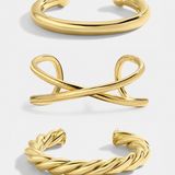 GOLD CUFF BRACELET SET