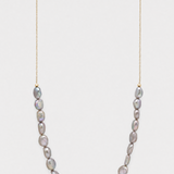GRAY BAROQUE PEARL LONG NECKLACE