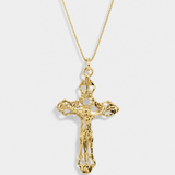 GOLD CROSS PENDANT NECKLACE