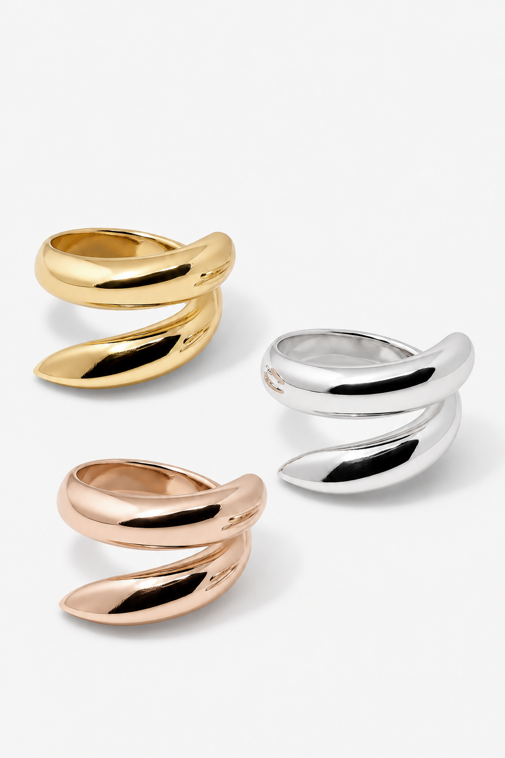 Contour Ring Trio - Mixed Metals