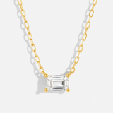 SOLITAIRE NECKLACE – EMERALD CUT
