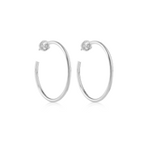 THIN VDO HOOP EARRING - SILVER