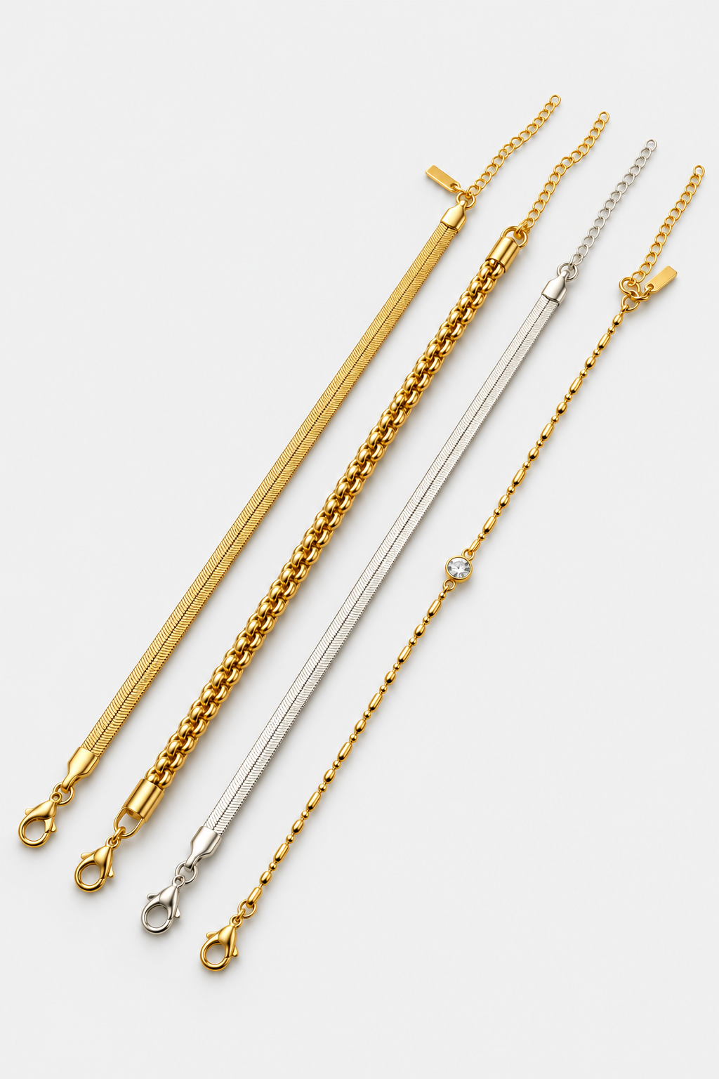 Chain Bracelet Set - Mixed Metals