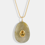 RUTILATED QUARTZ - CITRINE PENDANT