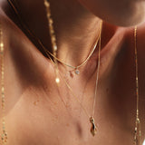 MINI SNAKE SINGLE STONE NECKLACE