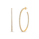 PAVE THIN HOOP EARRING - LARGE